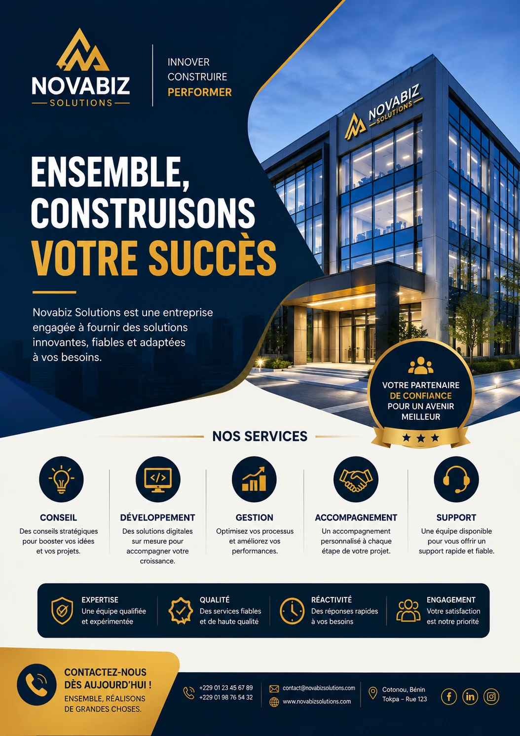 Flyer d'entreprise NovaBiz